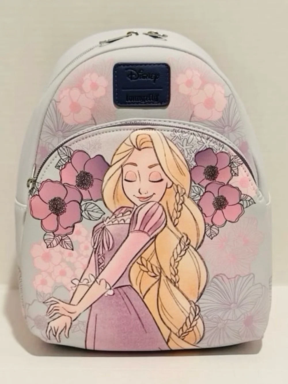 Loungefly Disney NWT Tangled Rapunzel Pastel Flowers Mini Backpack